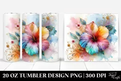 Colorful Hibiscus | 20 oz Tumbler Product Image 1