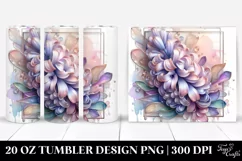 Abstract Glossy Hyacinth Clipart, 20 Oz Tumbler Product Image 1