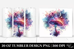 Colorful Celestial Mushroom | 20 Oz Tumbler Product Image 1