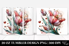 Detailed Stained Tulip | 20 Oz Tumbler Product Image 1