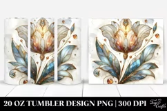 Detailed Stained Tulip | 20 Oz Tumbler Product Image 1