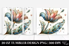 Detailed Stained Tulip | 20 Oz Tumbler Product Image 1