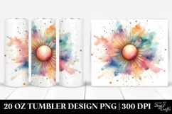 Colorful Abstract Sun | 20 Oz Tumbler Product Image 1