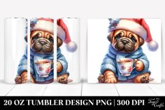 Cute Baby Mastiff with Santa Hat 20 Oz Tumbler Product Image 1