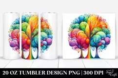 Colorful Rainbow Trees | 20 oz Tumbler Product Image 1