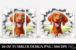 Crazy Watercolor Vizsla | 20 oz Tumbler Product Image 1