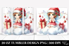 Watercolor Fairy with Santa Hat 20 Oz Tumbler Product Image 1