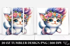 Cute Baby Cat Jumping | 20 oz Tumbler Product Image 1