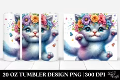 Cute Baby Cat Jumping | 20 oz Tumbler Product Image 1