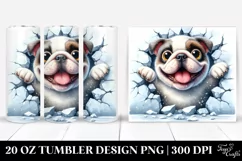 Crazy Looking Bulldog | 20 oz Tumbler Product Image 1