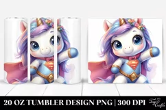 Baby Unicorn Posing as Hero | 20 Oz Tumbler Product Image 1