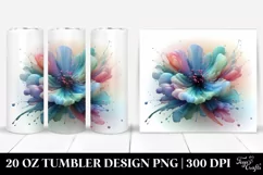 Tumbler with Abstract Anemone | 20 oz Tumbler Product Image 1