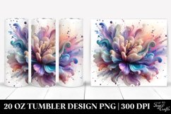 Tumbler with Vibrant Anemone Splash | 20 oz Tumbler Product Image 1