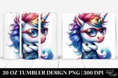 Cute Baby Unicorn Posing | 20 oz Tumbler Product Image 1