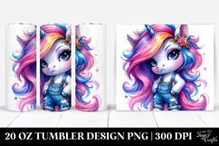 Cute Baby Unicorn Posing | 20 oz Tumbler Product Image 1