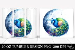 Sleeping Peacock on the Moon | 20 oz Tumbler Product Image 1