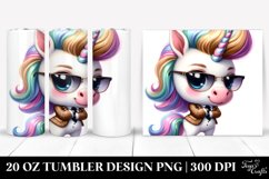 Baby Unicorn Posing as Johnny Bravo | 20 Oz Tumbler Product Image 1