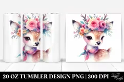 Cartoon-Style Cute Deer | 20 oz Tumbler Product Image 1