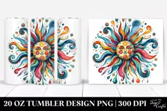 Whimsical Colorful Sun | 20 Oz Tumbler Product Image 1