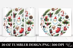 Holiday Laughter Christmas Watercolor | 20 oz Tumbler Product Image 1