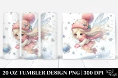 Whimsical Fairy with Snowflakes 20 Oz Tumbler Product Image 1