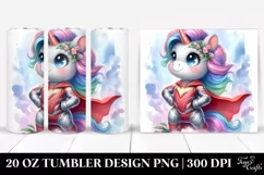 Baby Unicorn Posing as Hero | 20 Oz Tumbler Product Image 1