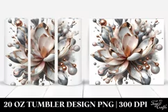 Abstract Glossy Magnolia | 20 Oz Tumbler Product Image 1