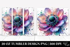 Detailed Vibrant Anemone Tumbler | 20 oz Tumbler Product Image 1