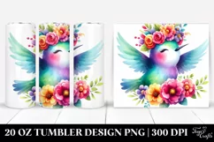 Cartoon-Style Hummingbird | 20 oz Tumbler Product Image 1