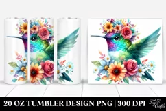 Cartoon-Style Hummingbird | 20 oz Tumbler Product Image 1