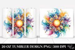 Vibrant Sun Abstract Tumbler | 20 Oz Tumbler Product Image 1