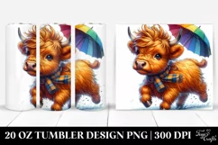 Cute Expressive Highlandcow 20 Oz Tumbler Product Image 1
