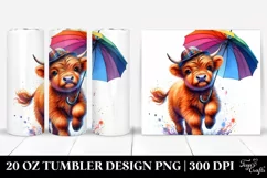 Cute Expressive Highlandcow 20 Oz Tumbler Product Image 1