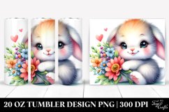 Colorful Watercolor Baby Rabbit | 20 Oz Tumbler Product Image 1