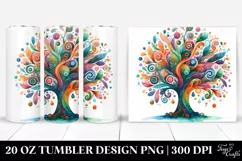 Whimsical Colorful Tree Tumbler | 20 Oz Tumbler Product Image 1