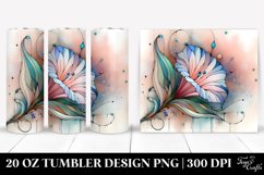 Abstract Stained Morning Glory 20 Oz Tumbler Product Image 1