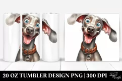 Crazy Weimaraner Smiling | 20 Oz Tumbler Product Image 1