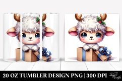 Adorable Baby Lamb with Christmas Lights, Transparent 20 Oz Product Image 1