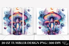 Vibrant Magical Celestial Mushroom Clipart Product Image 1