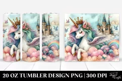 Cute Unicorn Enchanted Castle Sky | 20 Oz Tumbler Product Image 1