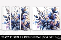 Gloss Lobelia Material Watercolor Splash | 20 Oz Tumbler Product Image 1