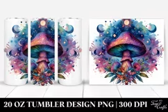 Vibrant Celestial Mushroom Clipart 20 Oz Tumbler Product Image 1