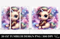 Cute Baby Unicorn Johnny Bravo Dreamy Nebula | 20 Oz Tumbler Product Image 1