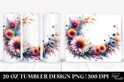 Vibrant Abstract Gerbera Frame | 20 Oz Tumbler Product Image 1
