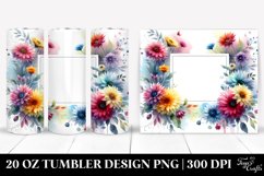 Vibrant Abstract Gerbera Frame | 20 Oz Tumbler Product Image 1