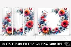 Vibrant Abstract Gerbera Frame | 20 Oz Tumbler Product Image 1
