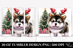 Expressive Baby Akita with Christmas Lights, Transparent 20 Product Image 1