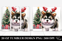Expressive Baby Akita with Christmas Lights, Transparent 20 Product Image 1