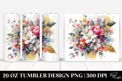 Colorful Bouquet With Jasmine | 20 Oz Tumbler Product Image 1