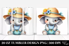 Colorful Baby Elephant | 20 Oz Tumbler Product Image 1
